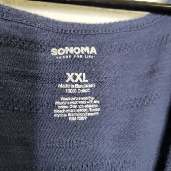 Sonoma Size XXL Blue Sleeveless Tank Tiered Button Front Midi Dress with Pockets - Picture 5 of 9